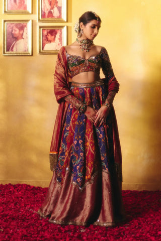 Multicolor indrani lehenga