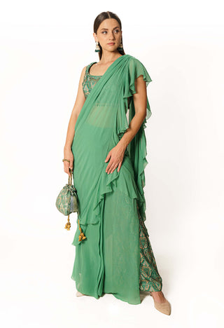 Sairaa rama green saree set