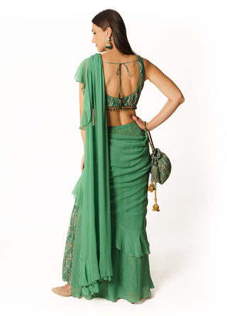 Sairaa rama green saree set