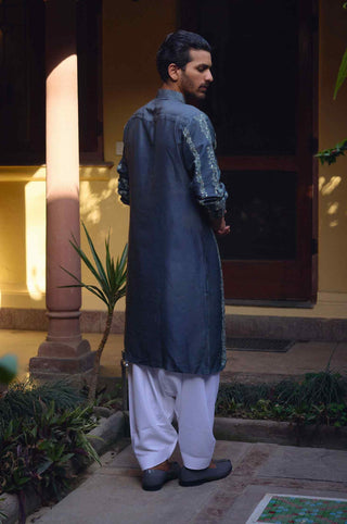 Jaisalmer slate gray kurta and salwar