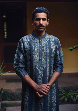 Jaisalmer slate gray kurta and salwar