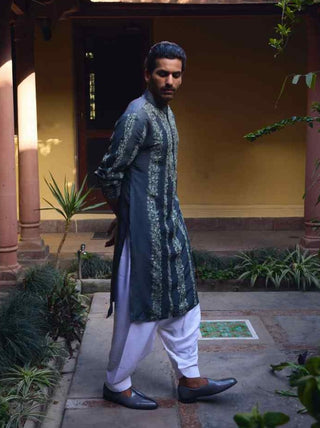 Jaisalmer slate gray kurta and salwar