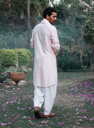 Jalalgarh powder pink kurta set