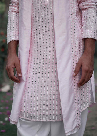 Jalalgarh powder pink kurta set