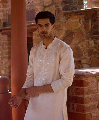 Nagarjuna beige kurta and salwar