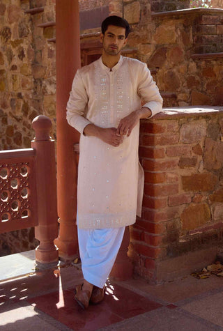 Nagarjuna beige kurta and salwar