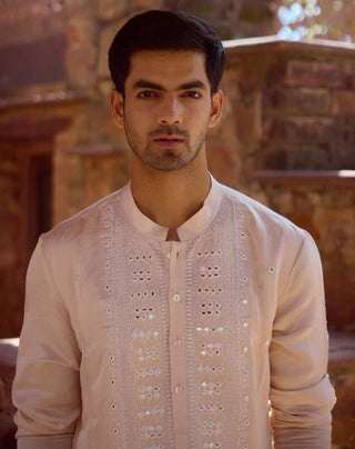 Nagarjuna beige kurta and salwar