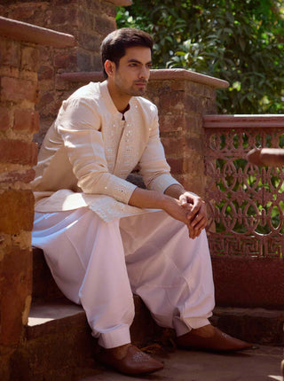 Nagarjuna beige kurta and salwar