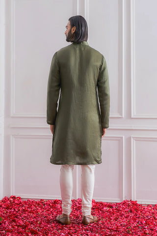 Green lahore kurta set