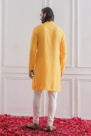 Yellow khushab kurta set