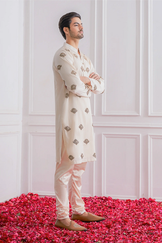 White wazirabad kurta set