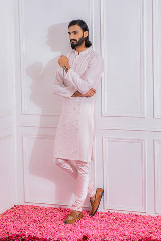 Pink layyah kurta set