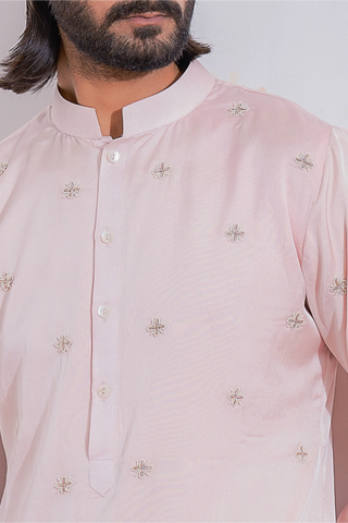 Pink mianwali kurta set