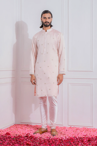 Pink mianwali kurta set