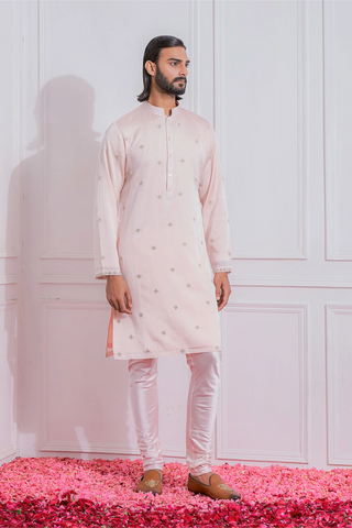 Pink mianwali kurta set