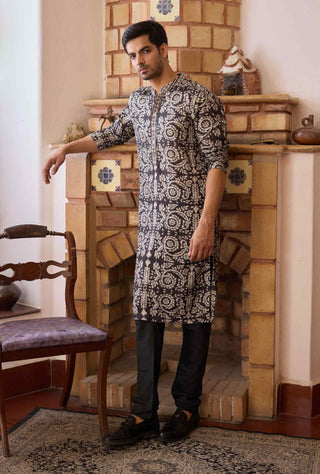 Huzur black kurta and churidaar