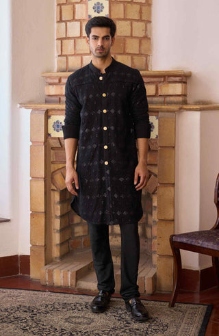 Gohar black kurta and churidaar