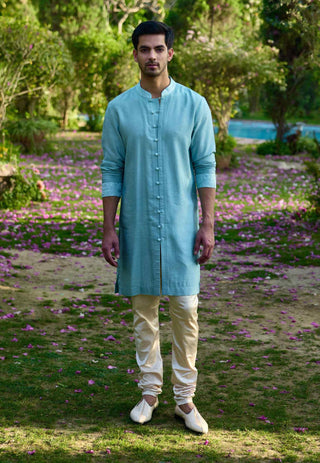 Mysore powder blue kurta and churidaar