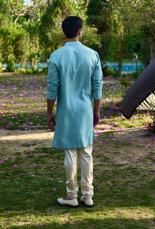 Mysore powder blue kurta and churidaar