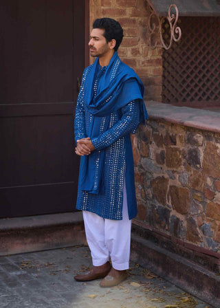 Umaid electric blue kurta set