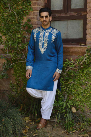 Kapurthala electric blue kurta and salwar