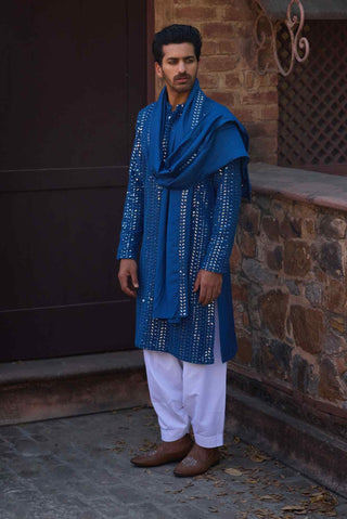 Umaid electric blue kurta set