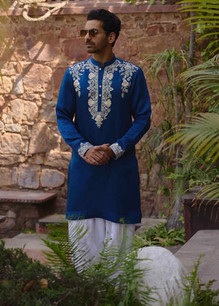 Kapurthala electric blue kurta and salwar