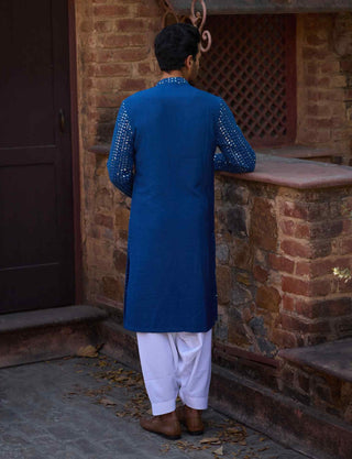 Umaid electric blue kurta set