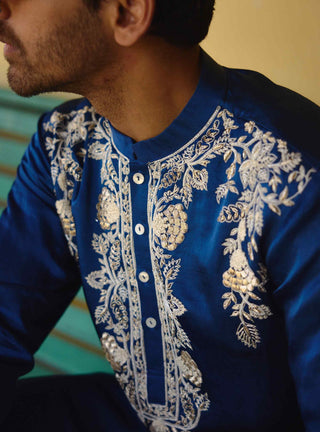 Kapurthala electric blue kurta and salwar