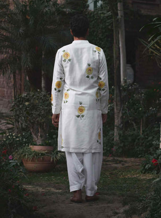 Alwar hand painted kurta and salwar