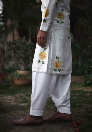 Alwar hand painted kurta and salwar