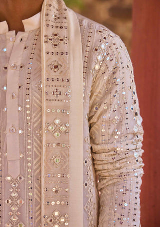 Sheesh mahal offwhite kurta set