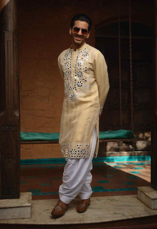 Juna mahal gold kurta and salwar