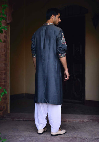 Asirgarh slate gray kurta and salwar