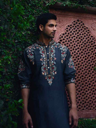 Asirgarh slate gray kurta and salwar