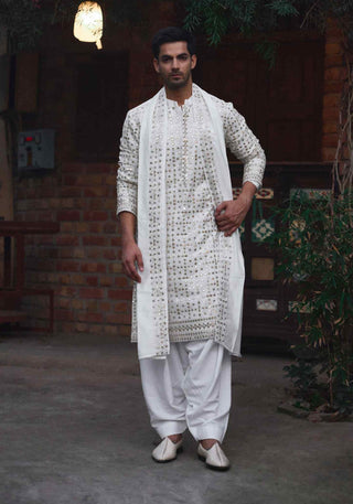 Rahat ivory kurta set