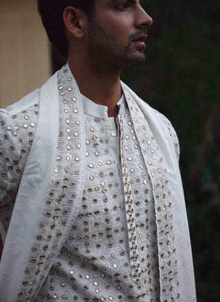 Rahat ivory kurta set