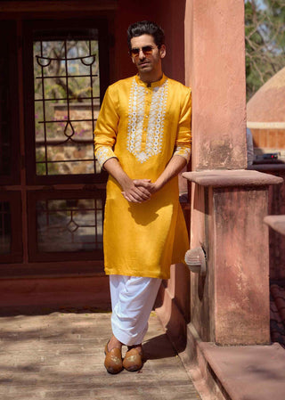 Mehrangarh mustard kurta and salwar