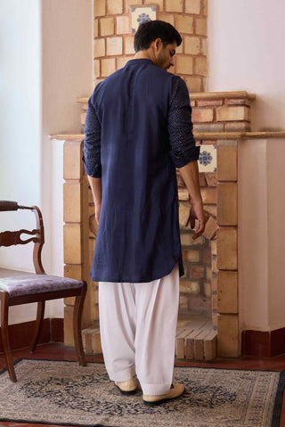 Fateh navy blue kurta and salwar