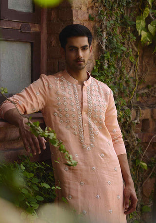 Rambagh peach kurta and salwar