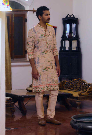 Amer powder pink kurta and churidaar