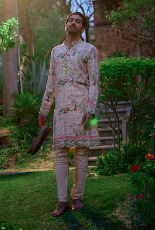 Amer powder pink kurta and churidaar