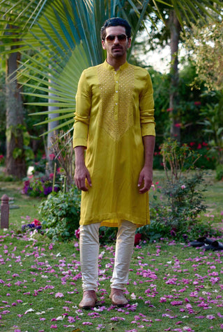 Fatehgarh yellow kurta and churidaar