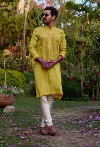 Fatehgarh yellow kurta and churidaar