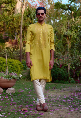 Fatehgarh yellow kurta and churidaar