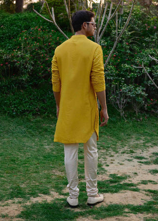 Dholpur yellow kurta and churidaar