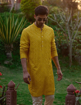 Dholpur yellow kurta and churidaar