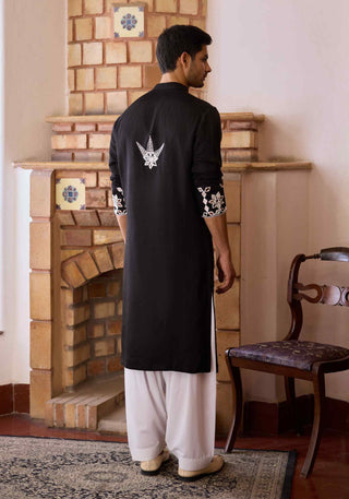 Juna mahal black kurta and churidaar