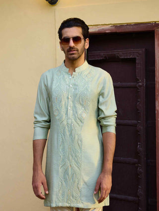 Raas mint green bandi set