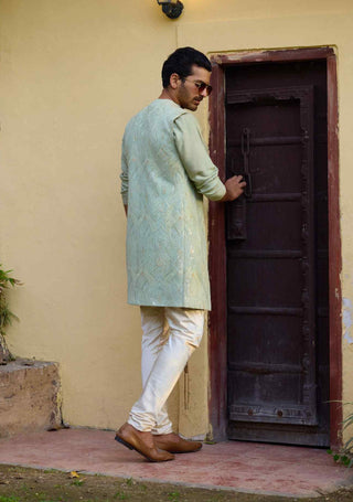 Raas mint green bandi set